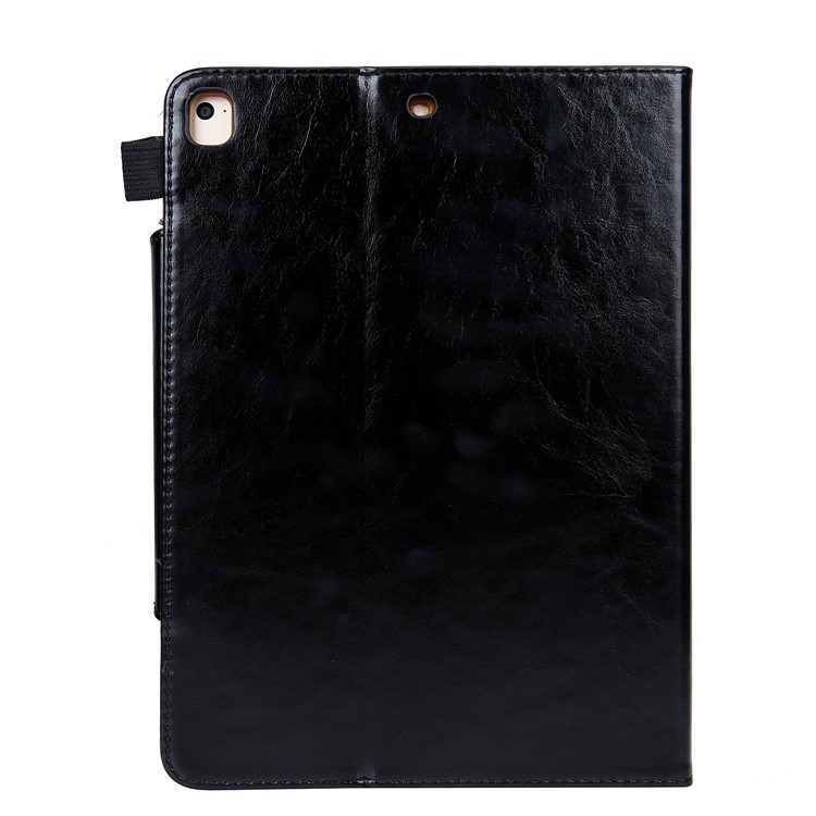 Crazy Horse Texture Stand Card Slots PU Leather Tablet Case for iPad 9.7-inch (2018) / 9.7-inch (2017) / Air / Air 2 - Black-3