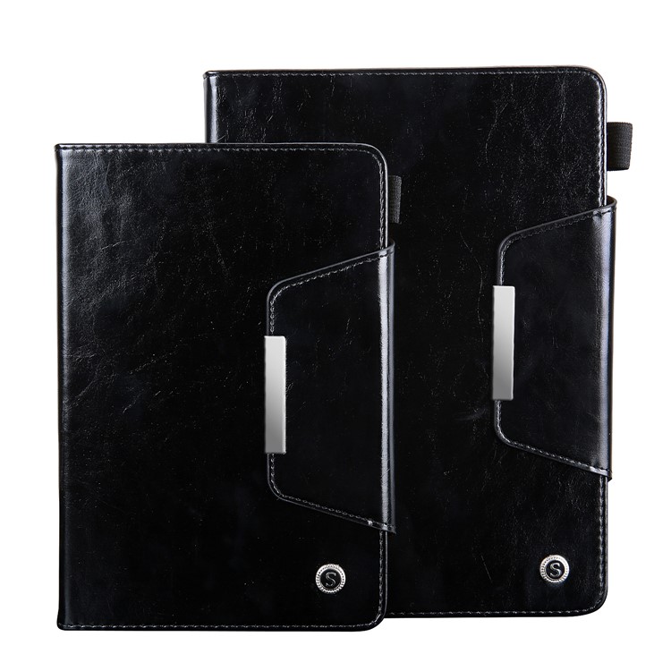 Crazy Horse Texture Stand Card Slots PU Leather Tablet Case for iPad 9.7-inch (2018) / 9.7-inch (2017) / Air / Air 2 - Black-4