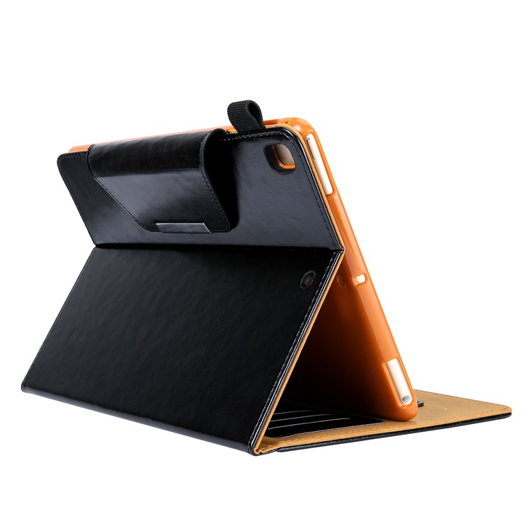 Crazy Horse Texture Stand Card Slots PU Leather Tablet Case for iPad 9.7-inch (2018) / 9.7-inch (2017) / Air / Air 2 - Black-5
