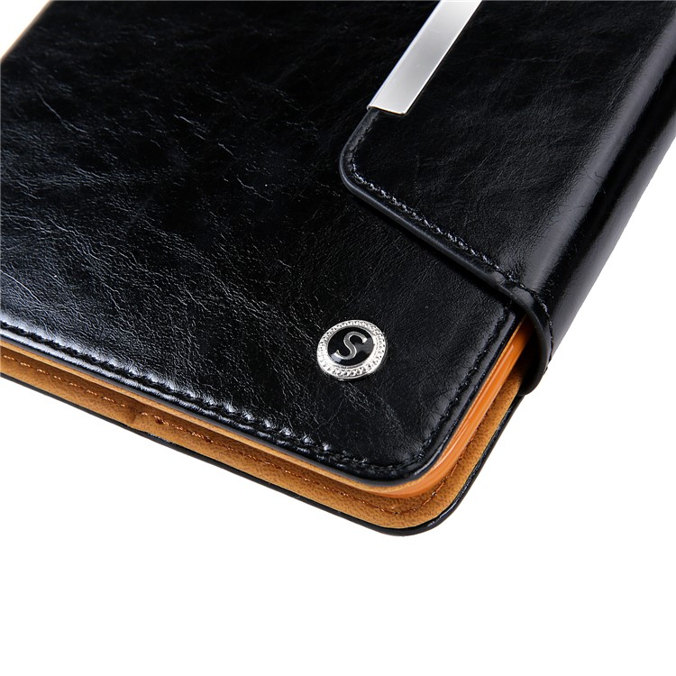 Crazy Horse Texture Stand Card Slots PU Leather Tablet Case for iPad 9.7-inch (2018) / 9.7-inch (2017) / Air / Air 2 - Black-7