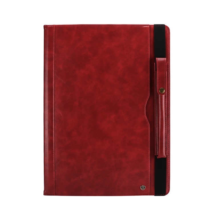 

Retro Crazy Horse Texture Stand Wallet PU Leather Tablet Cover with Pen Slot for iPad Pro 12.9 (2017) / Pro 12.9 inch (2015) - Red