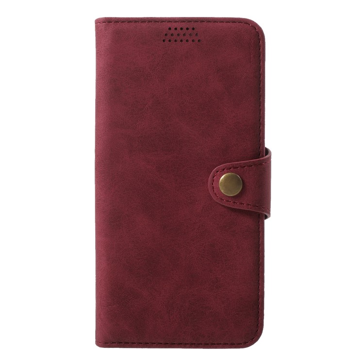 Textured PU Leather Wallet Stand Phone Case for iPhone 6s Plus / 6 Plus 5.5-inch - Red-3