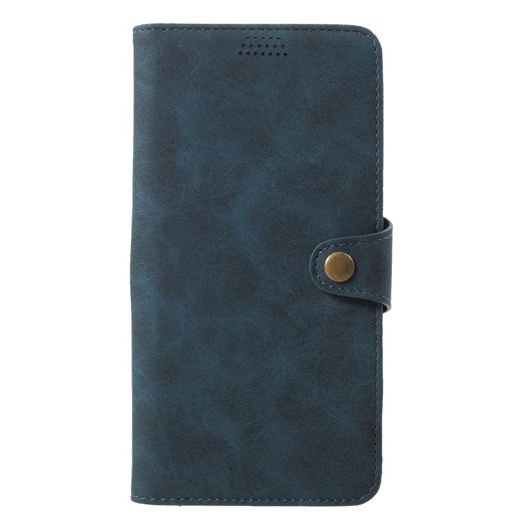 

Textured PU Leather Wallet Stand Phone Cover for iPhone 8 Plus / 7 Plus 5.5 inch - Blue