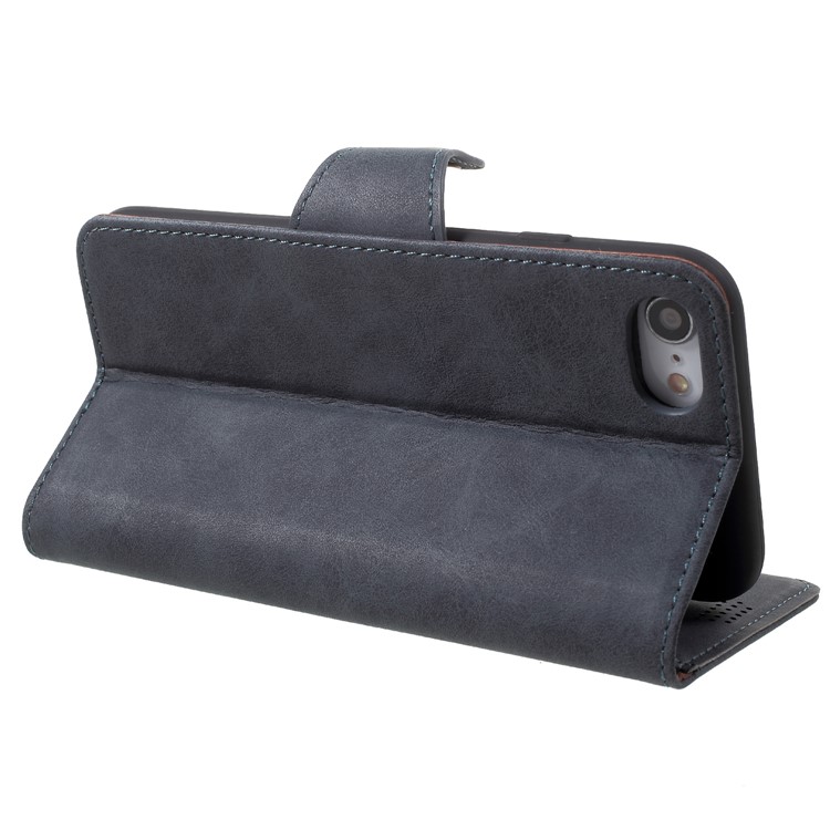 Textured PU Leather Wallet Stand Cell Phone Case for iPhone 8 / 7 4.7 inch - Grey-5