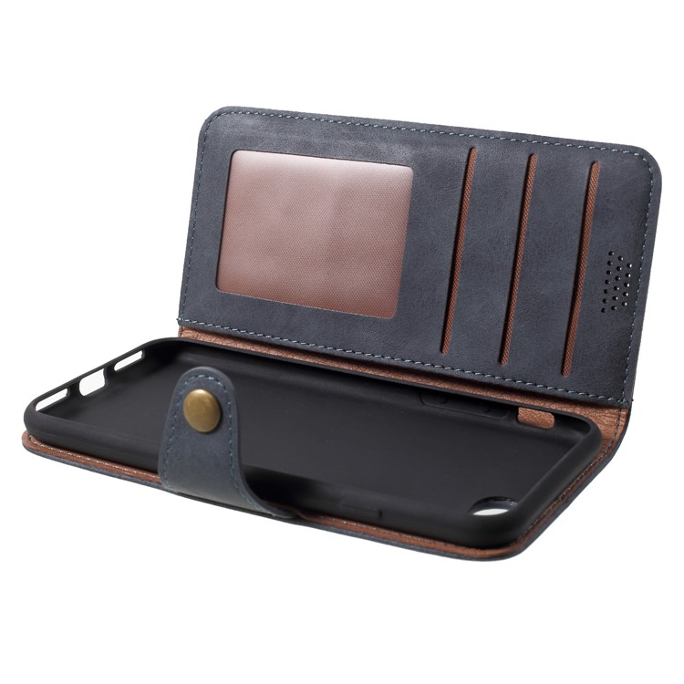 Textured PU Leather Wallet Stand Cell Phone Case for iPhone 8 / 7 4.7 inch - Grey-7