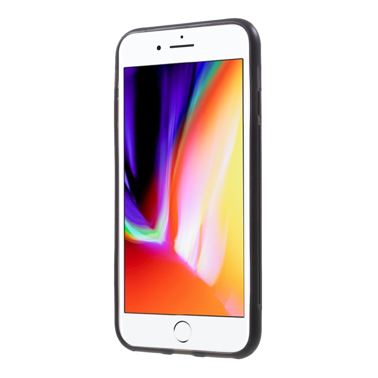 ROOR KOREA Aura Serie TPU Funda Con Soporte De Cuero PU Para Iphone 8 / 7 / 6s / 6 4.7 Pulgadas - Negro-2