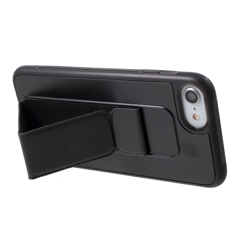 ROOR KOREA Aura Serie TPU Funda Con Soporte De Cuero PU Para Iphone 8 / 7 / 6s / 6 4.7 Pulgadas - Negro-5