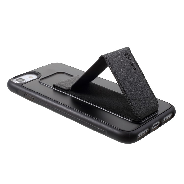 ROOR KOREA Aura Serie TPU Funda Con Soporte De Cuero PU Para Iphone 8 / 7 / 6s / 6 4.7 Pulgadas - Negro-7