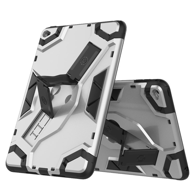 

Твердый ПК + Мягкий Гибридный Корпус TPU С Подставкой Для Ipad Mini 4 - Серебряный