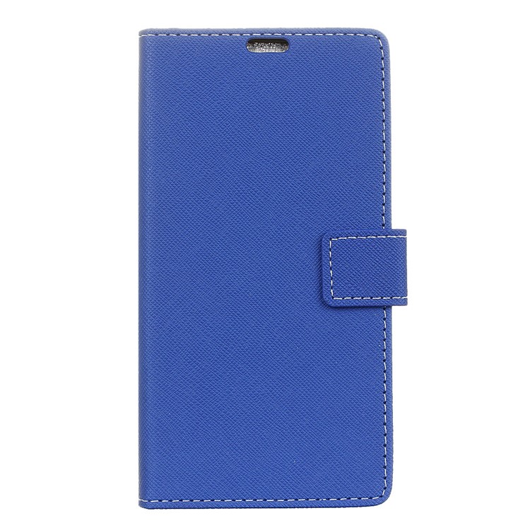 

Cross Texture PU Leather Magnetic Wallet Phone Casing for iPhone XS Max 6.5 inch - Blue