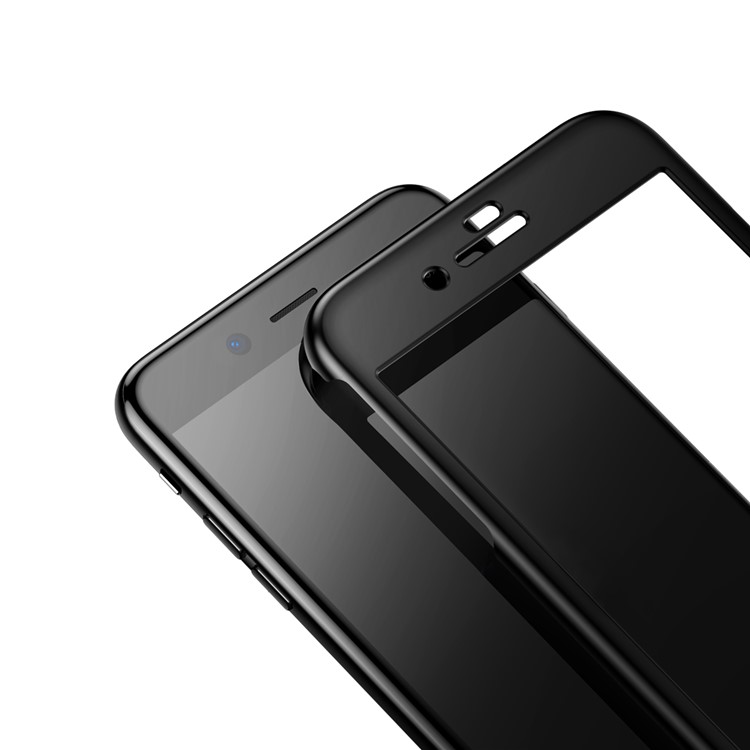 BASEUS Full Protection Matte PC + TPU Combo Cover + Tempered Glass Screen Protector for iPhone 8 / 7 4.7 inch - Black-2