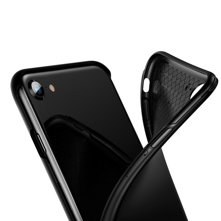 BASEUS Full Protection Matte PC + TPU Combo Cover + Tempered Glass Screen Protector for iPhone 8 / 7 4.7 inch - Black-6
