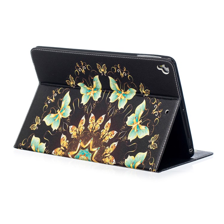 Funda Protectora De Cuero Estampada Para Ipad 9.7 (2018) /9.7 (2017) / Pro 9.7 / Air 2/1 - Mariposas Coloreadas-4