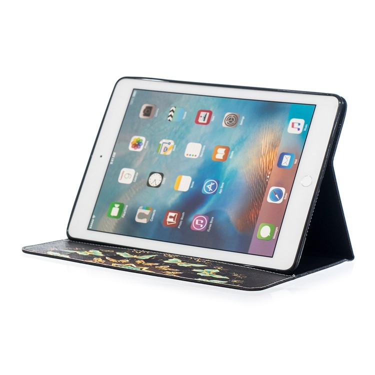 Funda Protectora De Cuero Estampada Para Ipad 9.7 (2018) /9.7 (2017) / Pro 9.7 / Air 2/1 - Mariposas Coloreadas-5