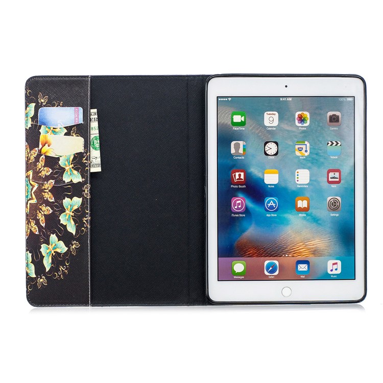 Funda Protectora De Cuero Estampada Para Ipad 9.7 (2018) /9.7 (2017) / Pro 9.7 / Air 2/1 - Mariposas Coloreadas-8