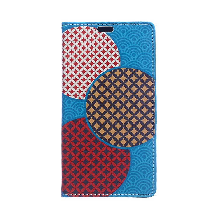 

Pattern Printing Wallet Stand PU Leather Case with Magnet for iPhone XS Max 6.5 inch - Seamless Circle Pattern