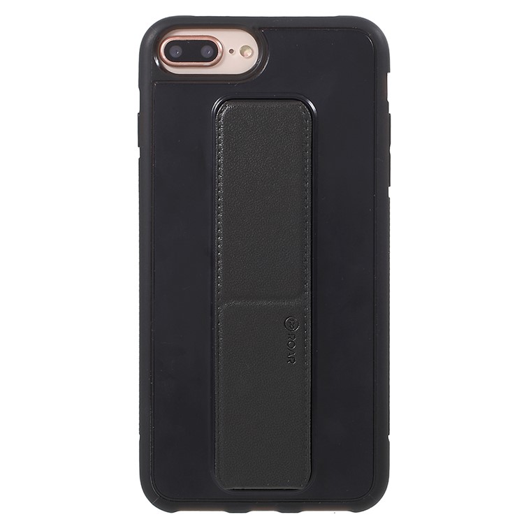 ROAR KOREA Aura Série TPU Tampa Traseira Com Suporte De Couro PU Para Iphone 8 Plus / 7 Plus / 6 S Plus / 6 Além De 5.5 Polegada - Preto-3
