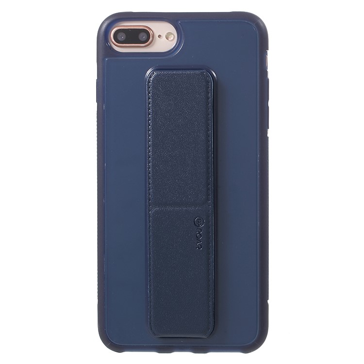 ROAR CORÉIA Aura Série TPU Tampa Do Telefone De Proteção Com Suporte De Couro PU Para Iphone 8 Plus / 7 Plus / 6 S Plus / 6 Além De 5.5 Polegada - Azul-1