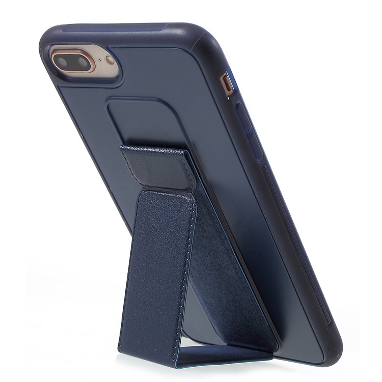 ROAR CORÉIA Aura Série TPU Tampa Do Telefone De Proteção Com Suporte De Couro PU Para Iphone 8 Plus / 7 Plus / 6 S Plus / 6 Além De 5.5 Polegada - Azul-6