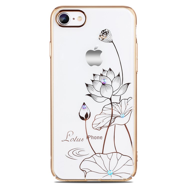 

KINGXBAR Санкционированный Swarovski Кристалл Покрынный Чехол Задней Крышки ПК Для Iphone 8 / 7 4,7 Дюйма - Лотос, iPhone 8 4.7 inch