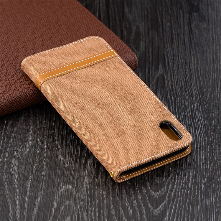 Assortiment De Jeans De Couleur Porte-monnaie En Tissu Support De Téléphone En Cuir Pour Iphone 9 Plus - Kaki-10
