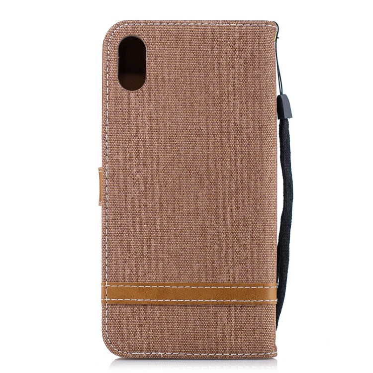 Assortiment De Jeans De Couleur Porte-monnaie En Tissu Support De Téléphone En Cuir Pour Iphone 9 Plus - Kaki-3