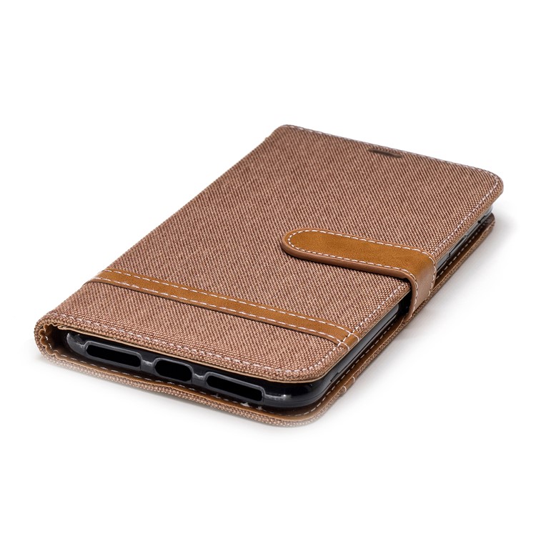 Assortiment De Jeans De Couleur Porte-monnaie En Tissu Support De Téléphone En Cuir Pour Iphone 9 Plus - Kaki-6