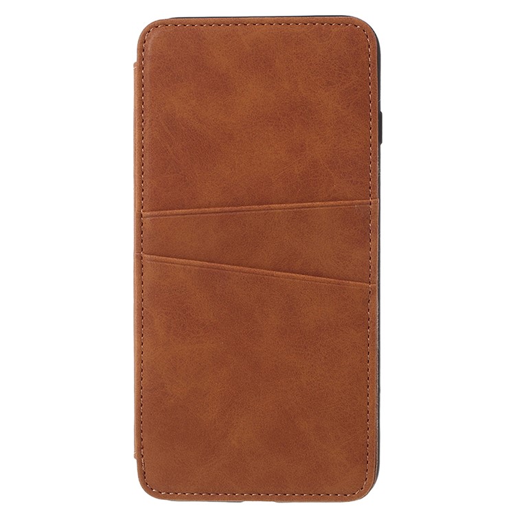 

Retro Style Stand Card Holder PU Leather Mobile Phone Cover for iPhone 8 Plus / 7 Plus 5.5 inch - Brown