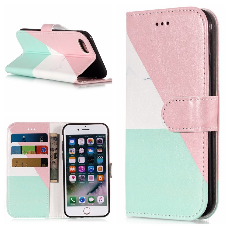 

Pattern Printing Wallet Leather Stand Cover for iPhone 8/7 - Geometric Pattern, iPhone 8 4.7 inch