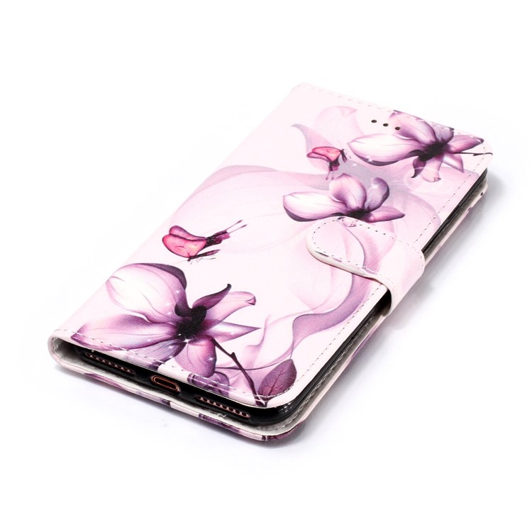 Muster Druck Brieftasche Leder Stand Shell Für IPhone 8 Plus / 7 Plus - Blumenmuster-7