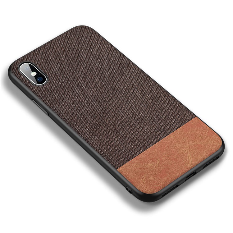 

CAFELE Simple Series PU Leather Coated PC + TPU Protection Mobile Hybrid Cover for iPhone X(Ten) 5.8 inch - Brown