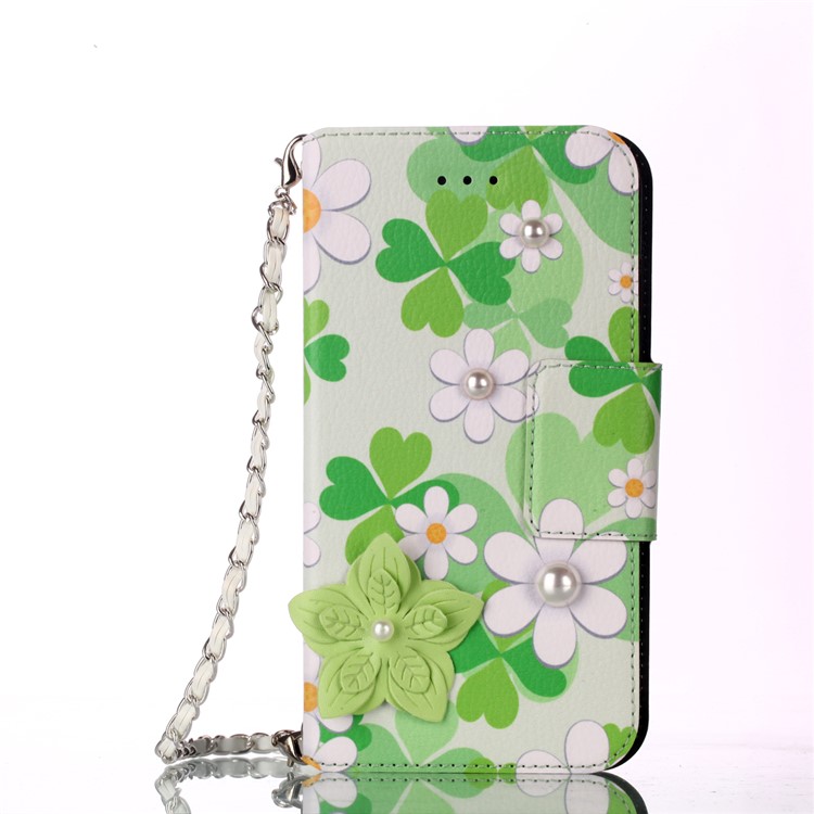 

Pattern Printing Magnetic PU Leather Stand Wallet Casing for iPhone X/XS 5.8 inch - Clovers