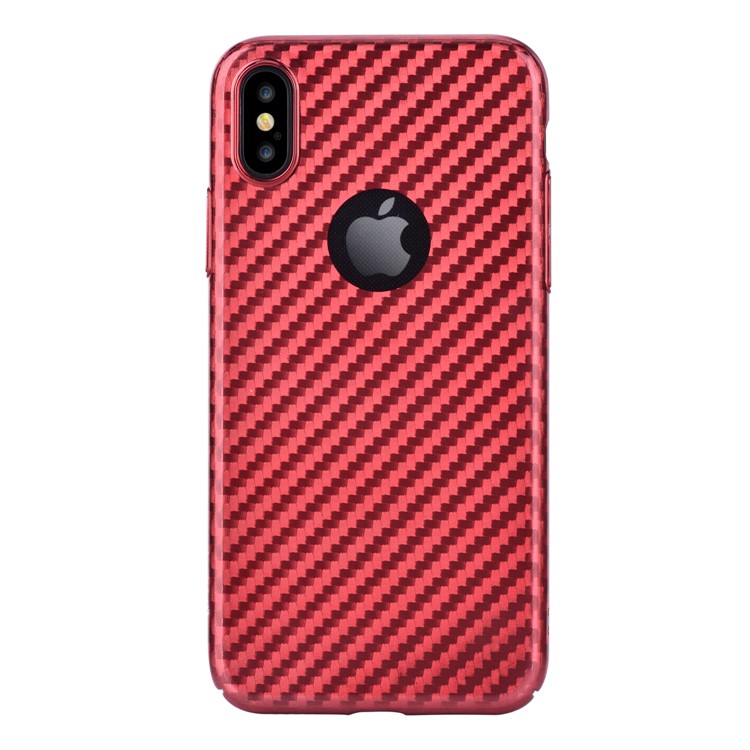

Ультрафиолетовая Текстура Из Углеродного Волокна DEVIA Для Iphone X - Красный, iPhone X