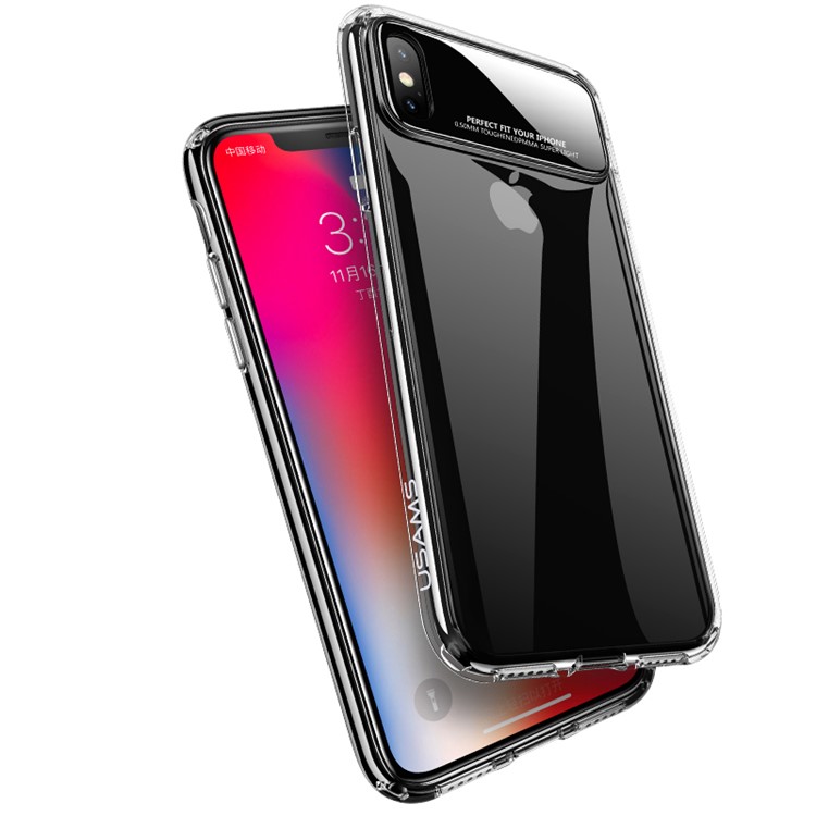 

USAMS US-BH424 for iPhone X/10 5.8 inch Air Cushioning Anti-drop PC + TPU Hybrid Back Case - Grey