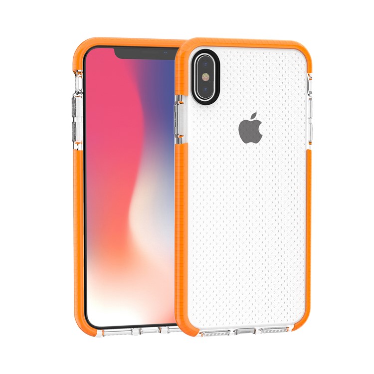 

Seamless Dots Gel TPU Protection Cover for iPhone Xs Max 6.5-inch - Orange / Transparent, iPhone XS Max