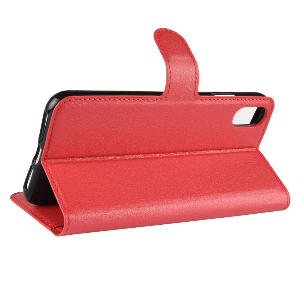 Litchi Texture Wallet Stand Leather Flip Cover Accessory for iPhone XR 6.1 inch - Red-5
