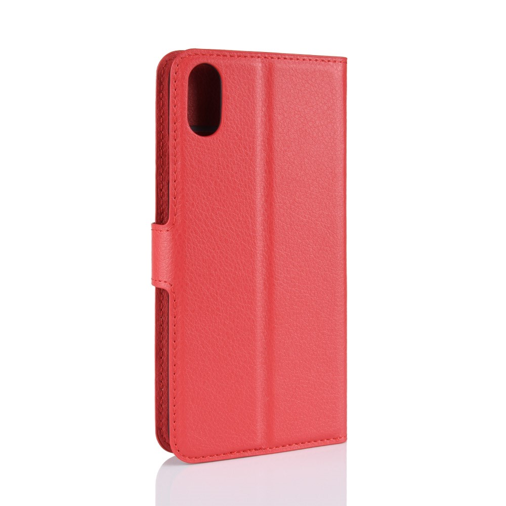 Litchi Texture Wallet Stand Leather Flip Cover Accessory for iPhone XR 6.1 inch - Red-6