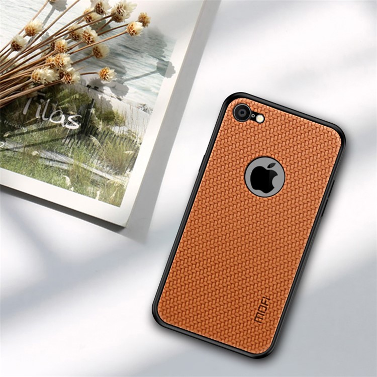 

MOFI Honor Series for iPhone 8 4.7 inch Woven Texture PU Leather Coated PC + TPU Hybrid Protective Cover - Brown, iPhone 8 4.7 inch