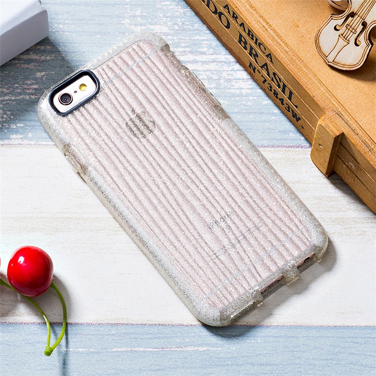 

Water Ripple Flash Powder Soft TPU Back Case for iPhone 6s 6 - White