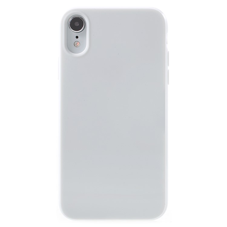 Soft Glossy TPU Back Cover for iPhone XR 6.1 inch - White-1