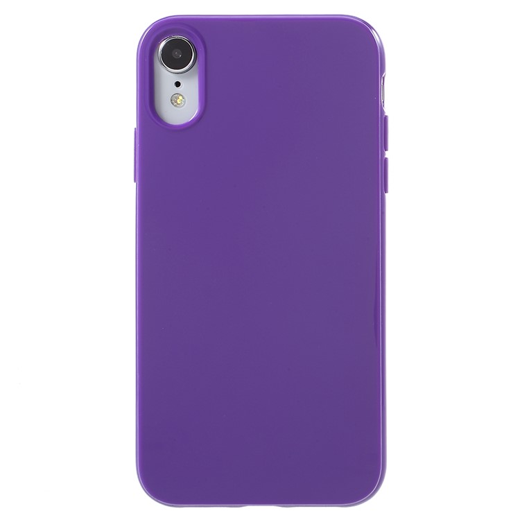 Coque De Protection Souple En TPU Brillant Pour Iphone 9 - Violet Foncé-1