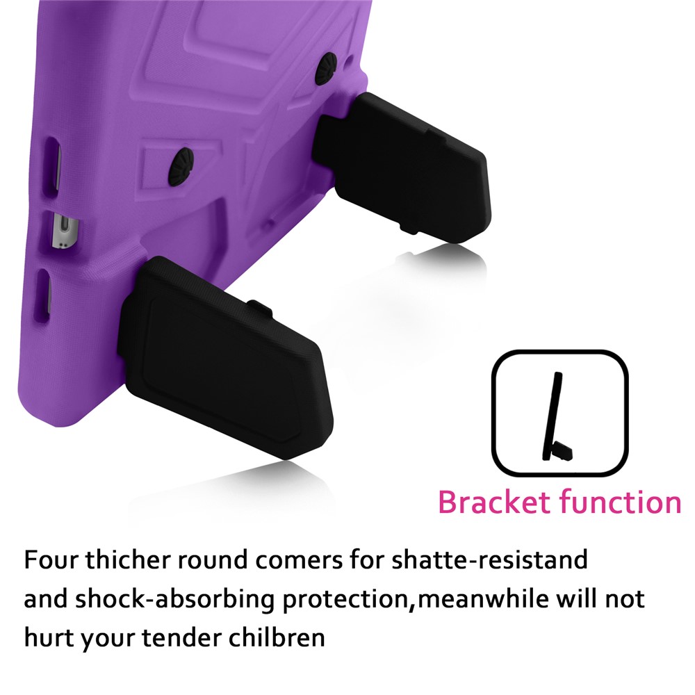 Для Ipad Mini 4/3/2/1 Shoparrow Pattern Shock -resean Complete Kids Friendly Eva Phone Case с Kickstand - Пурпурный-7