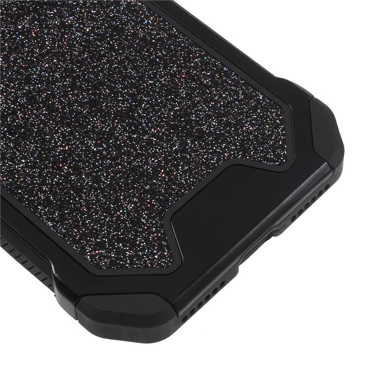 Glitter Powder Drop Resistant PC TPU Hybrid Phone Case for iPhone 8 4.7 inch - Black-4