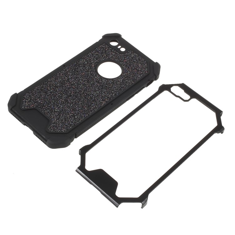 Glitter Powder Drop Resistant PC TPU Hybrid Phone Case for iPhone 8 4.7 inch - Black-6