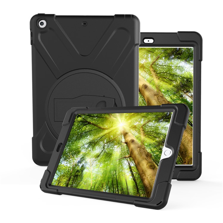 

X-Shape PC + TPU 360-degree Rotary Kickstand Case for iPad 9.7 (2018)/9.7 (2017) - Black, iPad 9.7 (2018)