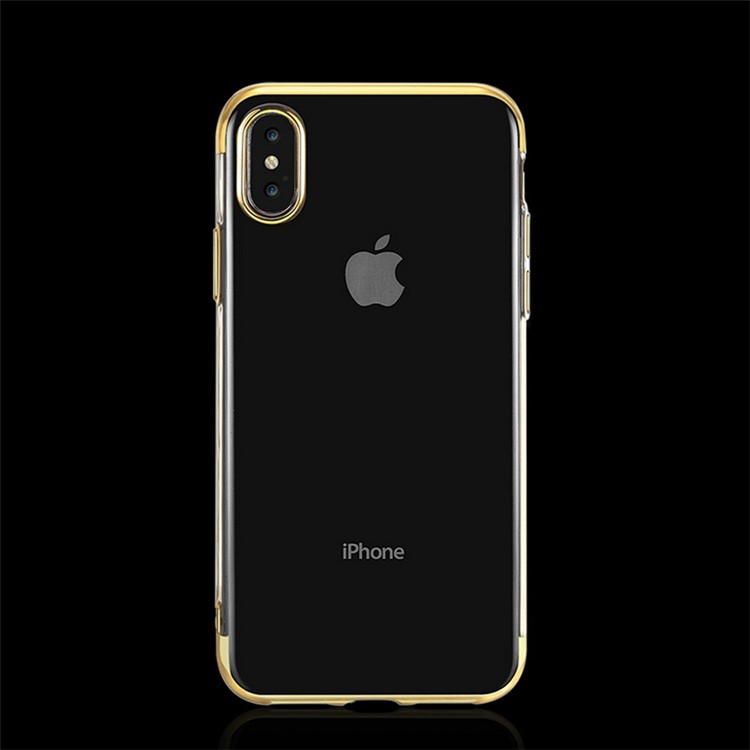 

Гальванизированный Края Корпус Сотового Телефона ТПУ Для Iphone 9 Плюс - Золото, iPhone XS Max 6.5 inch