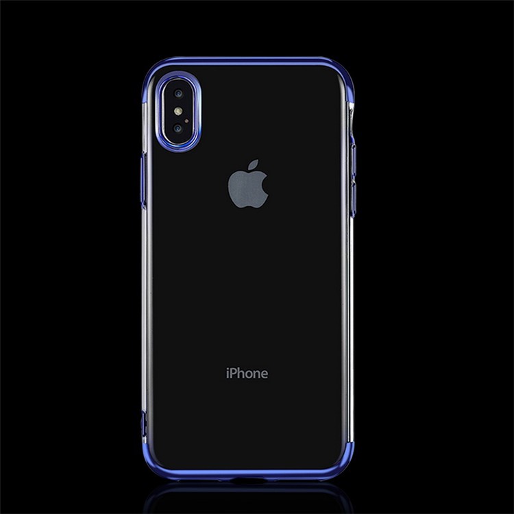 

Гальванизированные Края Мягкий Чехол Для Мобильного Телефона TPU Для Iphone 9 Plus - Синий, iPhone XS Max 6.5 inch