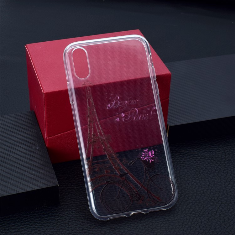 

Pattern Printing TPU Soft Case for iPhone XS Max 6.5 inch - Eiffel Tower, iPhone XS Max
