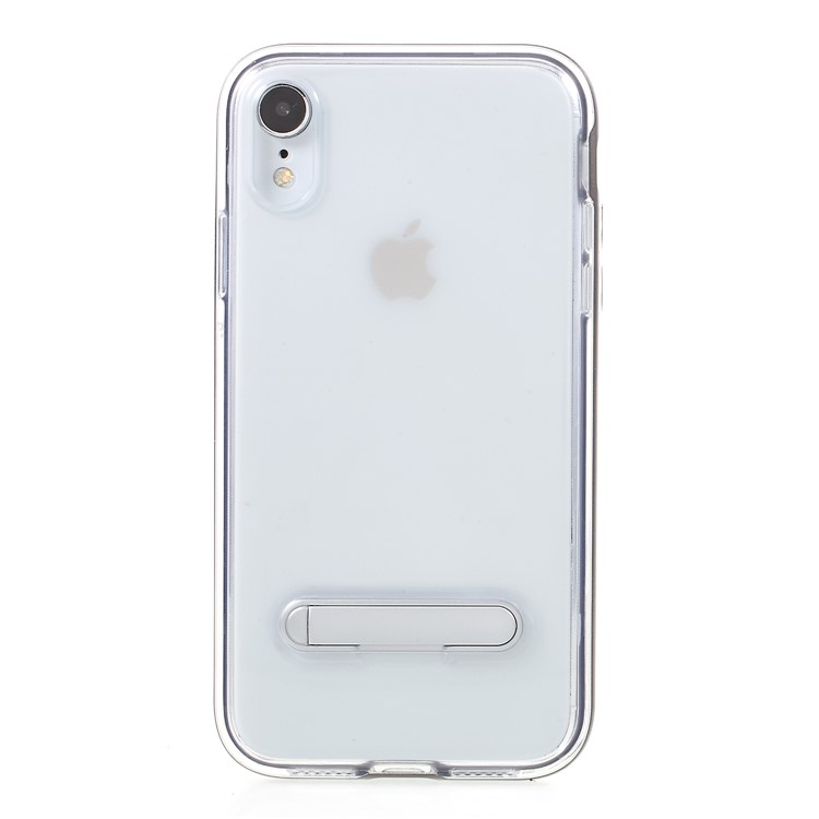 

PC + TPU Kickstand Clear Back Case for iPhone XR 6.1 inch - Silver