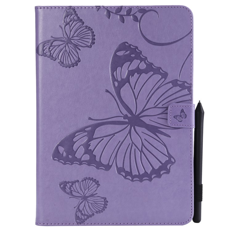 

Imprint Butterfly Flower Wallet Leather Case with Card Holders for iPad 9.7 (2018) / 9.7 (2017) / Air 2 / Air - Purple, iPad 9.7-inch (2018)